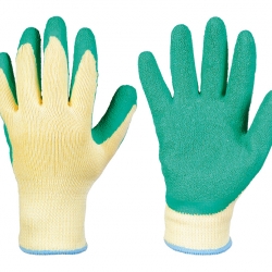  Cimdi ar lateksa pārklājumu